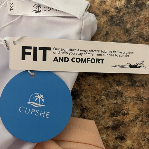 Cupshe XXL One Piece Swimsuit Colorblock Wrap Classic Coastal Resort Vacation - Picture 8 of 12